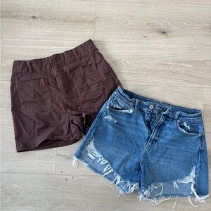 Bundle of size 8 jean and brown shorts